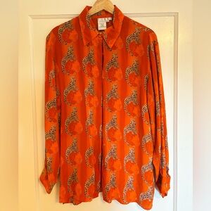 Vintage Leopard Print Blouse